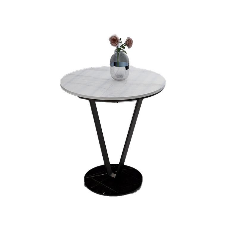 Minimalist Round Side End Table Abstract Slate Sofa Corner Table