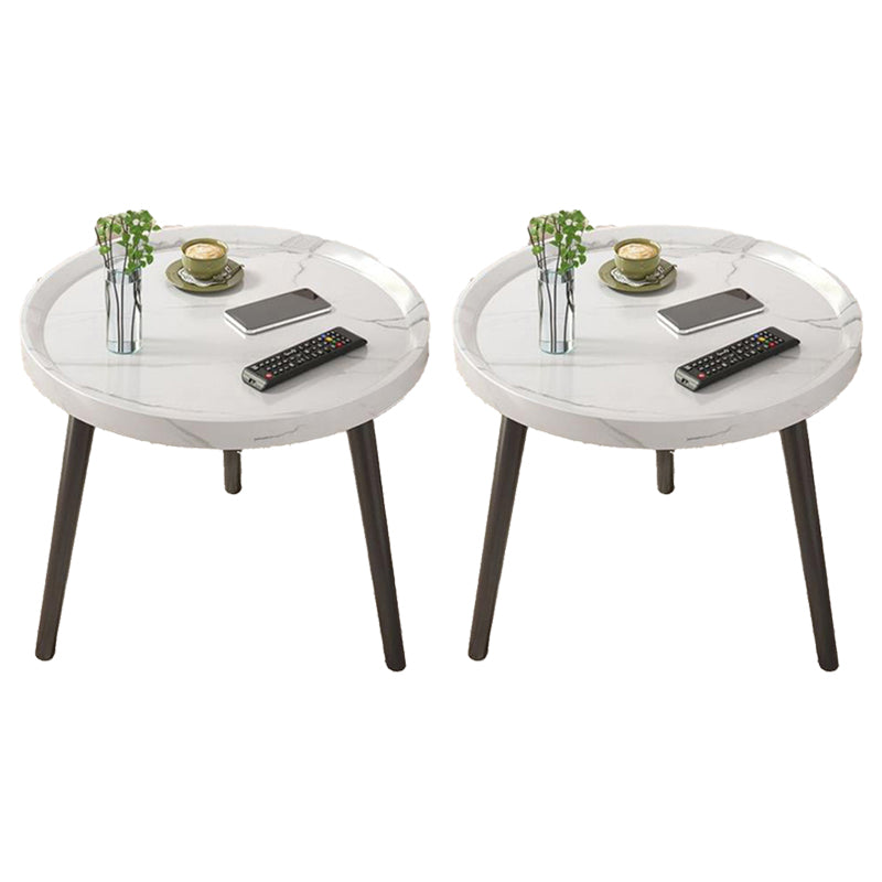 Minimalistische ronde houten zijde end tafel 3 benen Sofa hoektafel