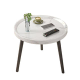 Minimalistische ronde houten zijde end tafel 3 benen Sofa hoektafel
