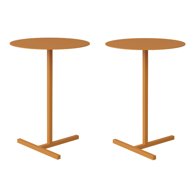Mid-Century Round Side End Table Pedestal End Table for Living Room Red 2 Clearhalo 'Coffee & Accent Tables' 'End & Side Tables' 'end_side_tables' 'furn' 'furn_end_side_tables' 'Furniture' 'Living Room Furniture' 5769342
