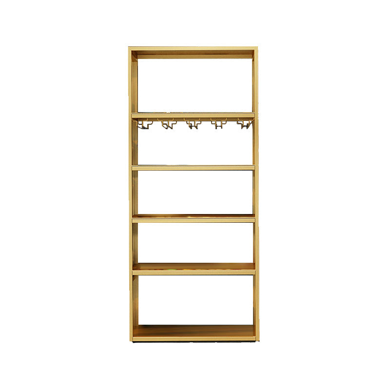 Moderne vloerwijnfles en glazen rek metalen wijnrek met plank