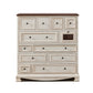 3.3"/55.9" Tall Wooden Chest, Rectangle Accent Cabinet with Drawers 41"L x 16"W x 43"H Off-White Clearhalo 'Cabinets & Chests' 'cabinets_chests' 'furn' 'furn_cabinets_chests' 'Furniture' 'Living Room Furniture' 5769405
