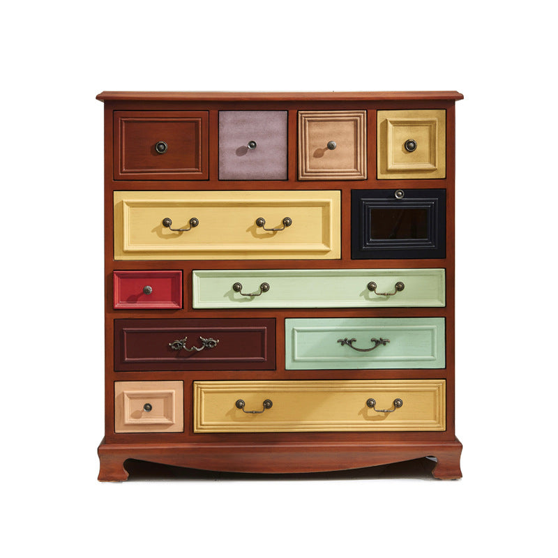 3.3"/55.9" Tall Wooden Chest, Rectangle Accent Cabinet with Drawers 41"L x 16"W x 43"H Brown Clearhalo 'Cabinets & Chests' 'cabinets_chests' 'furn' 'furn_cabinets_chests' 'Furniture' 'Living Room Furniture' 5769411