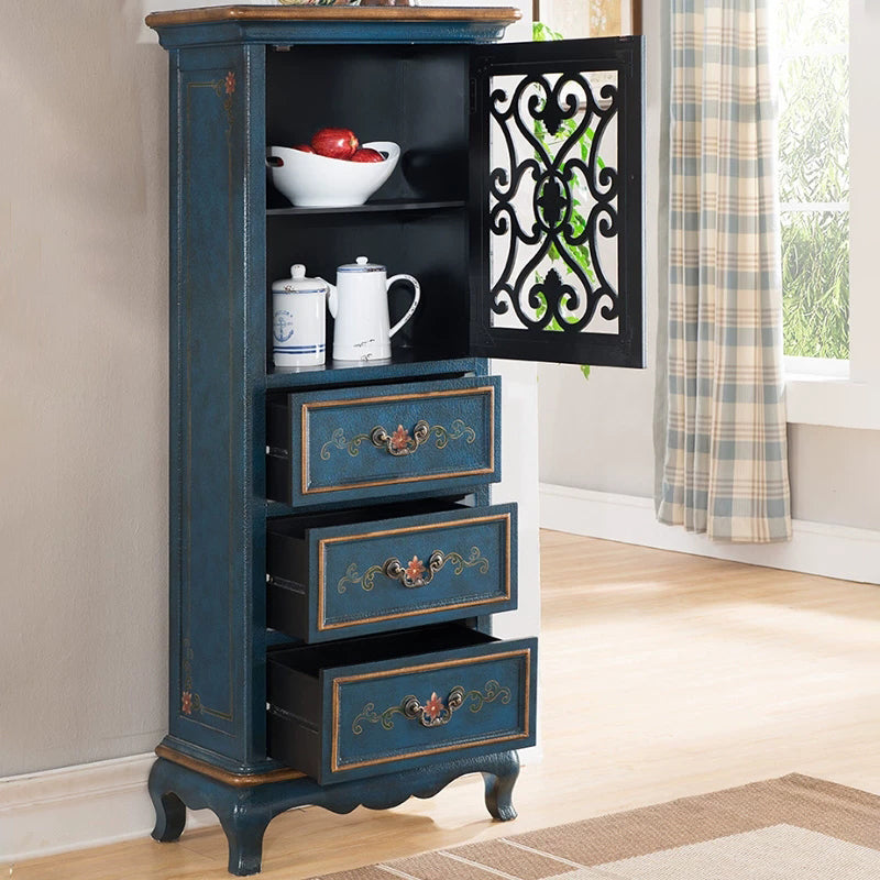 47.24"/61.02" Tall 1- Door Wooden Cabinet, Rectangle Accent Cabinet with Drawers Clearhalo 'Cabinets & Chests' 'cabinets_chests' 'furn' 'furn_cabinets_chests' 'Furniture' 'Living Room Furniture' 5769420