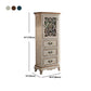 47.24"/61.02" Tall 1- Door Wooden Cabinet, Rectangle Accent Cabinet with Drawers Clearhalo 'Cabinets & Chests' 'cabinets_chests' 'furn' 'furn_cabinets_chests' 'Furniture' 'Living Room Furniture' 5769433