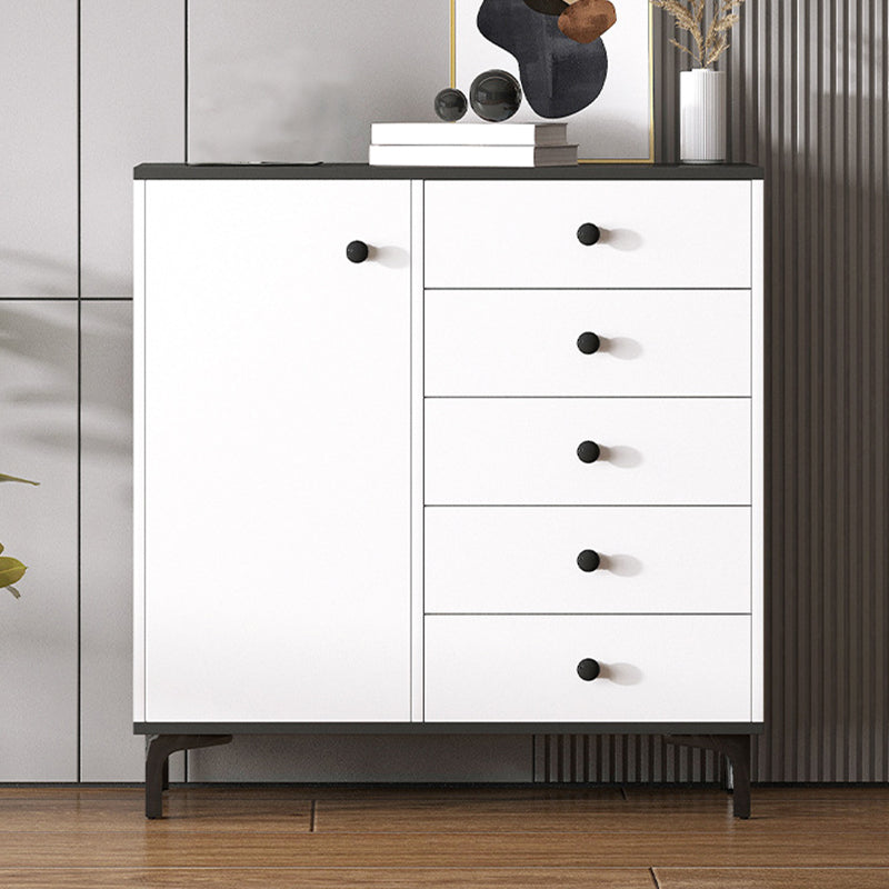 Contemporary 35.43'"Tall Wooden Chest, Rectangle Accent Cabinet with Drawers 31"L x 14"W x 35"H Clearhalo 'Cabinets & Chests' 'cabinets_chests' 'furn' 'furn_cabinets_chests' 'Furniture' 'Living Room Furniture' 5769434