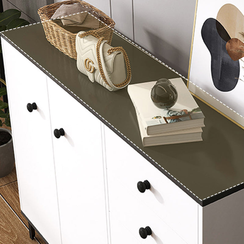 Contemporary 35.43'"Tall Wooden Chest, Rectangle Accent Cabinet with Drawers Clearhalo 'Cabinets & Chests' 'cabinets_chests' 'furn' 'furn_cabinets_chests' 'Furniture' 'Living Room Furniture' 5769439