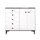 Contemporary 35.43'"Tall Wooden Chest, Rectangle Accent Cabinet with Drawers Clearhalo 'Cabinets & Chests' 'cabinets_chests' 'furn' 'furn_cabinets_chests' 'Furniture' 'Living Room Furniture' 5769443