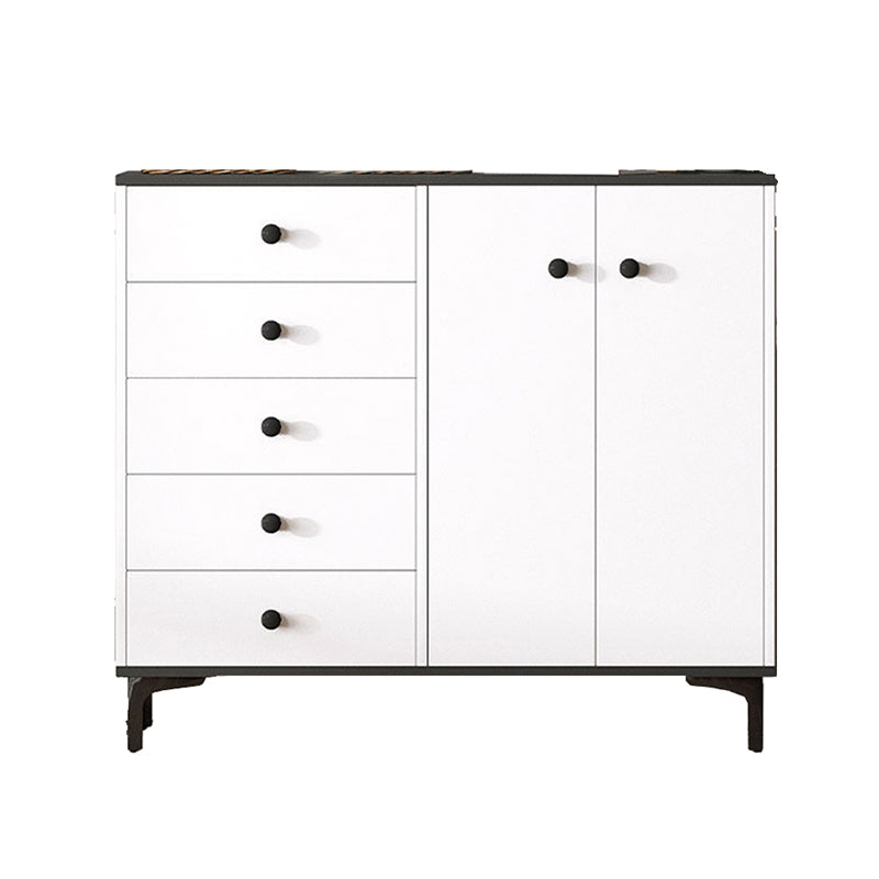 Contemporary 35.43'"Tall Wooden Chest, Rectangle Accent Cabinet with Drawers Clearhalo 'Cabinets & Chests' 'cabinets_chests' 'furn' 'furn_cabinets_chests' 'Furniture' 'Living Room Furniture' 5769443