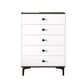 Contemporary 35.43'"Tall Wooden Chest, Rectangle Accent Cabinet with Drawers Clearhalo 'Cabinets & Chests' 'cabinets_chests' 'furn' 'furn_cabinets_chests' 'Furniture' 'Living Room Furniture' 5769444