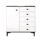 Contemporary 35.43'"Tall Wooden Chest, Rectangle Accent Cabinet with Drawers Clearhalo 'Cabinets & Chests' 'cabinets_chests' 'furn' 'furn_cabinets_chests' 'Furniture' 'Living Room Furniture' 5769446
