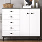 Contemporary 35.43'"Tall Wooden Chest, Rectangle Accent Cabinet with Drawers 39"L x 14"W x 35"H Clearhalo 'Cabinets & Chests' 'cabinets_chests' 'furn' 'furn_cabinets_chests' 'Furniture' 'Living Room Furniture' 5769447