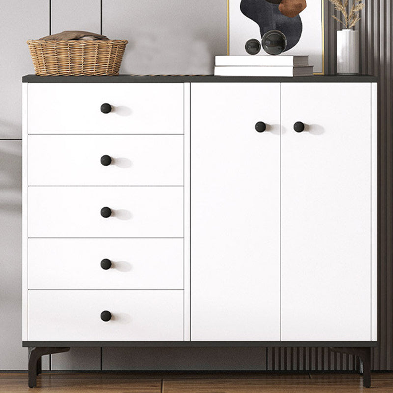 Contemporary 35.43'"Tall Wooden Chest, Rectangle Accent Cabinet with Drawers 39"L x 14"W x 35"H Clearhalo 'Cabinets & Chests' 'cabinets_chests' 'furn' 'furn_cabinets_chests' 'Furniture' 'Living Room Furniture' 5769447