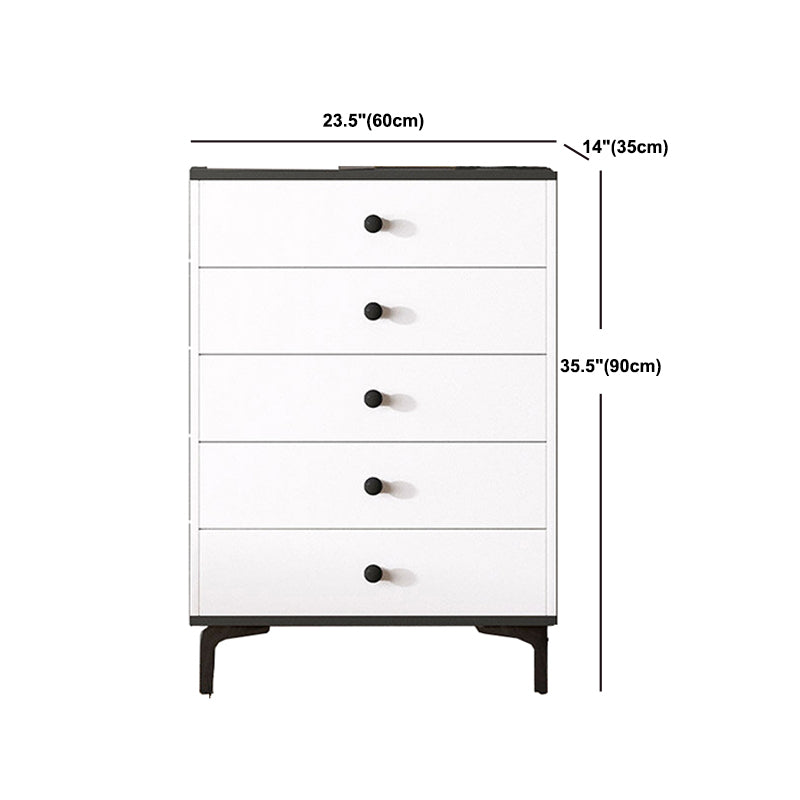 Contemporary 35.43'"Tall Wooden Chest, Rectangle Accent Cabinet with Drawers Clearhalo 'Cabinets & Chests' 'cabinets_chests' 'furn' 'furn_cabinets_chests' 'Furniture' 'Living Room Furniture' 5769449