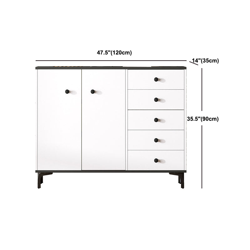 Contemporary 35.43'"Tall Wooden Chest, Rectangle Accent Cabinet with Drawers Clearhalo 'Cabinets & Chests' 'cabinets_chests' 'furn' 'furn_cabinets_chests' 'Furniture' 'Living Room Furniture' 5769452