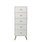 Contemporary Wooden Chest in White, Rectangle Accent Chest with Drawers