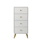 Contemporary Wooden Chest in White, Rectangle Accent Chest with Drawers