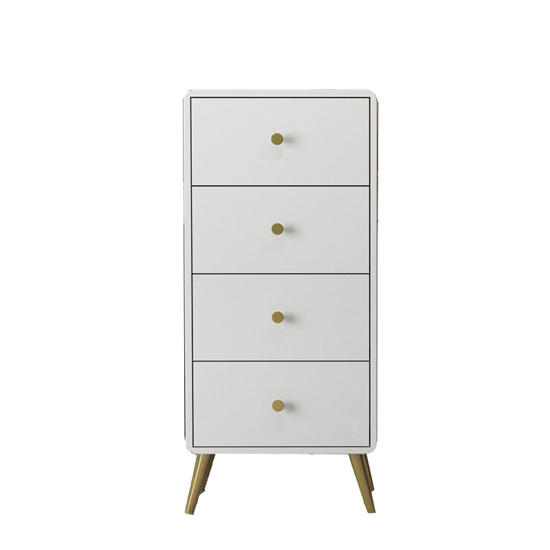 Contemporary Wooden Chest in White, Rectangle Accent Chest with Drawers