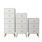 Contemporary Wooden Chest in White, Rectangle Accent Chest with Drawers