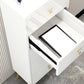 Contemporary Wooden Chest in White, Rectangle Accent Chest with Drawers