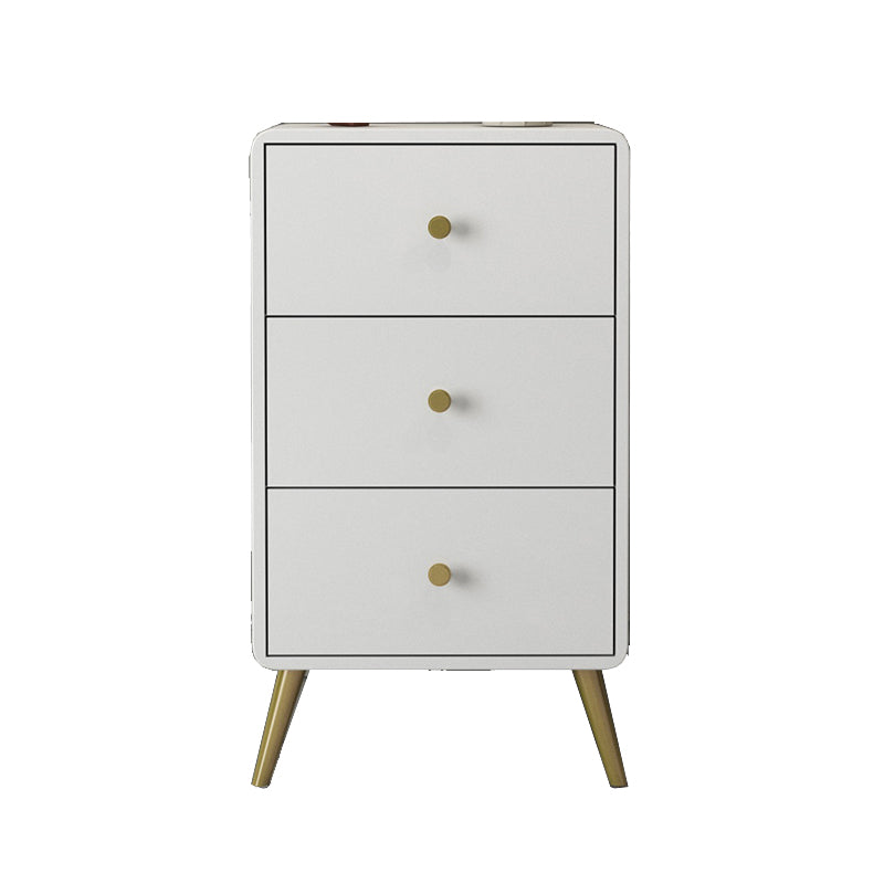 Contemporary Wooden Chest in White, Rectangle Accent Chest with Drawers