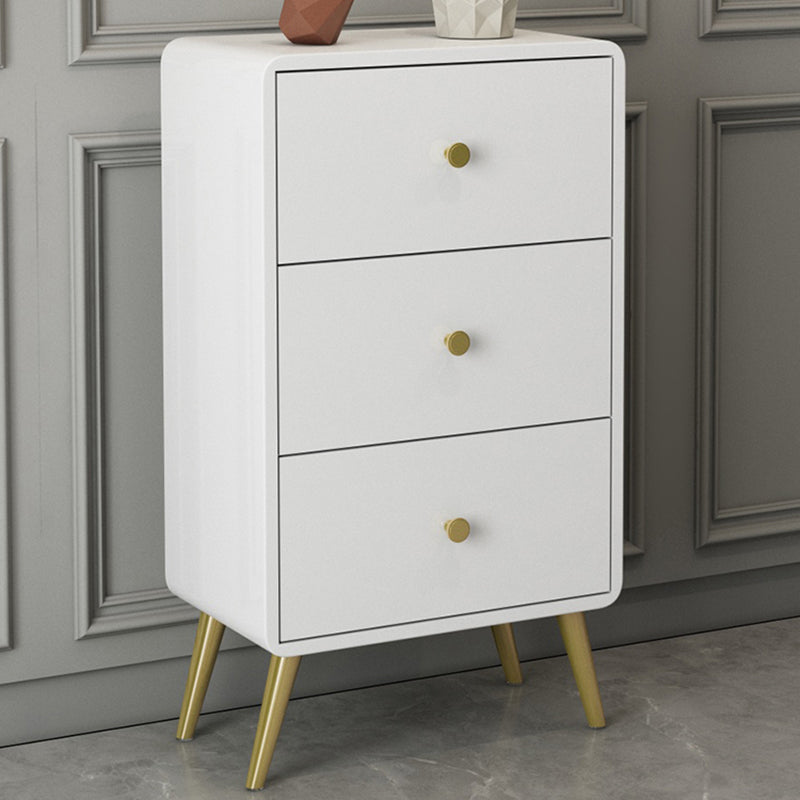 Contemporary Wooden Chest in White, Rectangle Accent Chest with Drawers