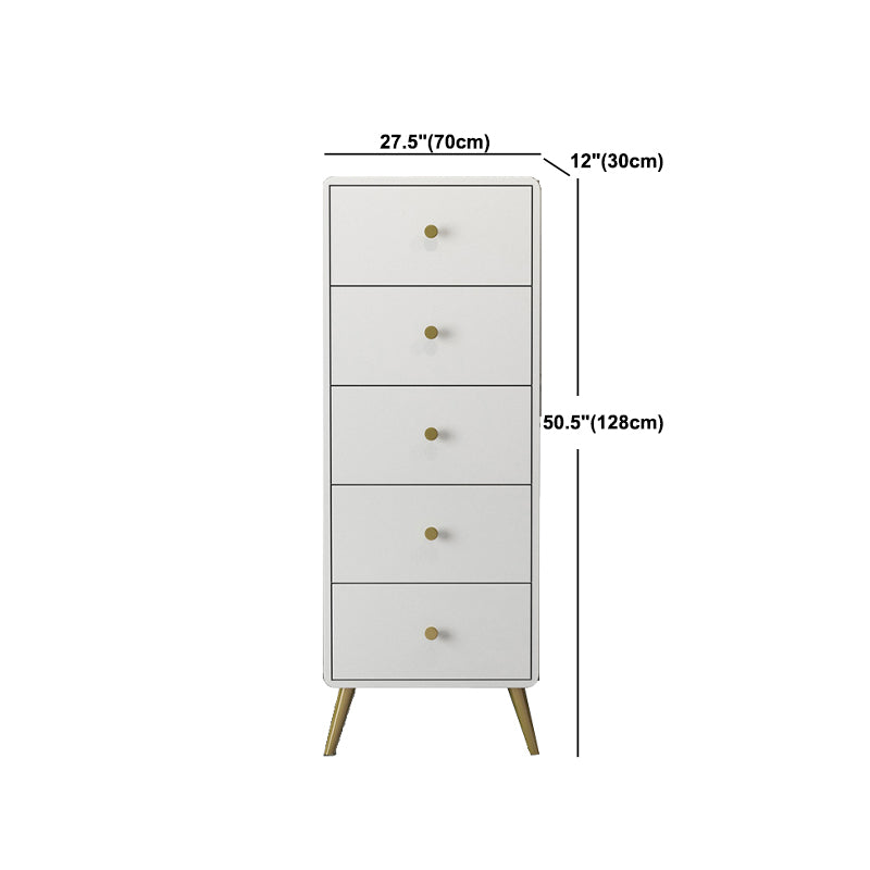 Contemporary Wooden Chest in White, Rectangle Accent Chest with Drawers