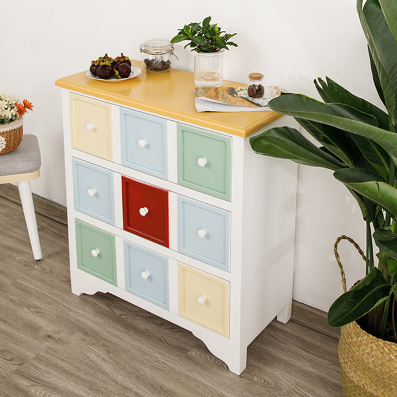 Cassetti 3/4 contemporanei cassa in legno, cassa di accento rettangolo