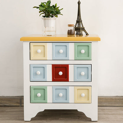 Cassetti 3/4 contemporanei cassa in legno, cassa di accento rettangolo