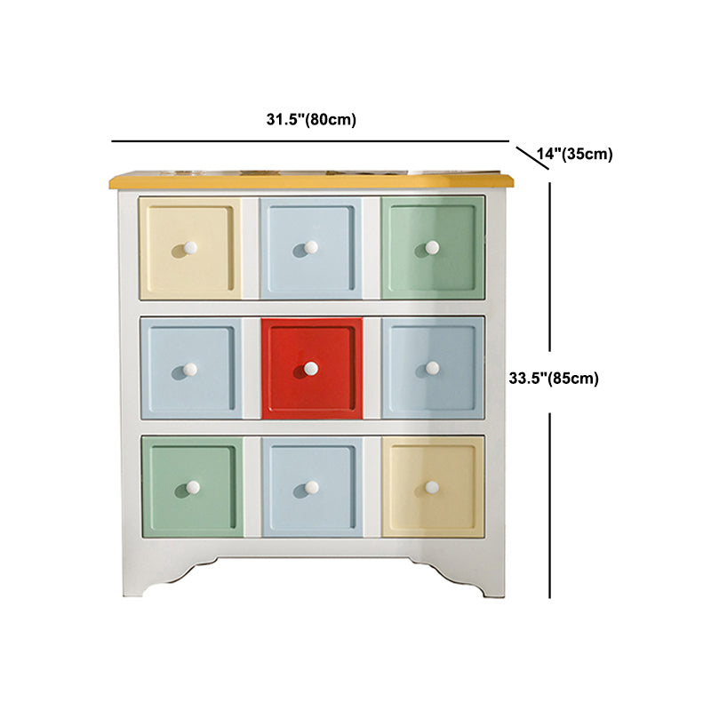 Cassetti 3/4 contemporanei cassa in legno, cassa di accento rettangolo