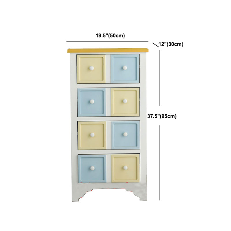 Cassetti 3/4 contemporanei cassa in legno, cassa di accento rettangolo