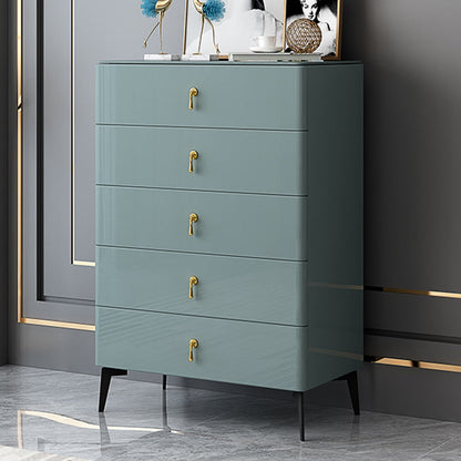 Contemporary 34.65'"/41.73" Tall Wooden Chest, Rectangle Accent Chest with Drawers 28"L x 16"W x 42"H Green Clearhalo 'Cabinets & Chests' 'cabinets_chests' 'furn' 'furn_cabinets_chests' 'Furniture' 'Living Room Furniture' 5769514