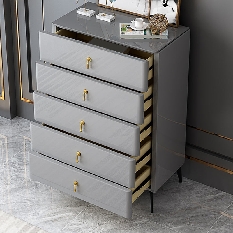 Contemporary 34.65'"/41.73" Tall Wooden Chest, Rectangle Accent Chest with Drawers Clearhalo 'Cabinets & Chests' 'cabinets_chests' 'furn' 'furn_cabinets_chests' 'Furniture' 'Living Room Furniture' 5769515