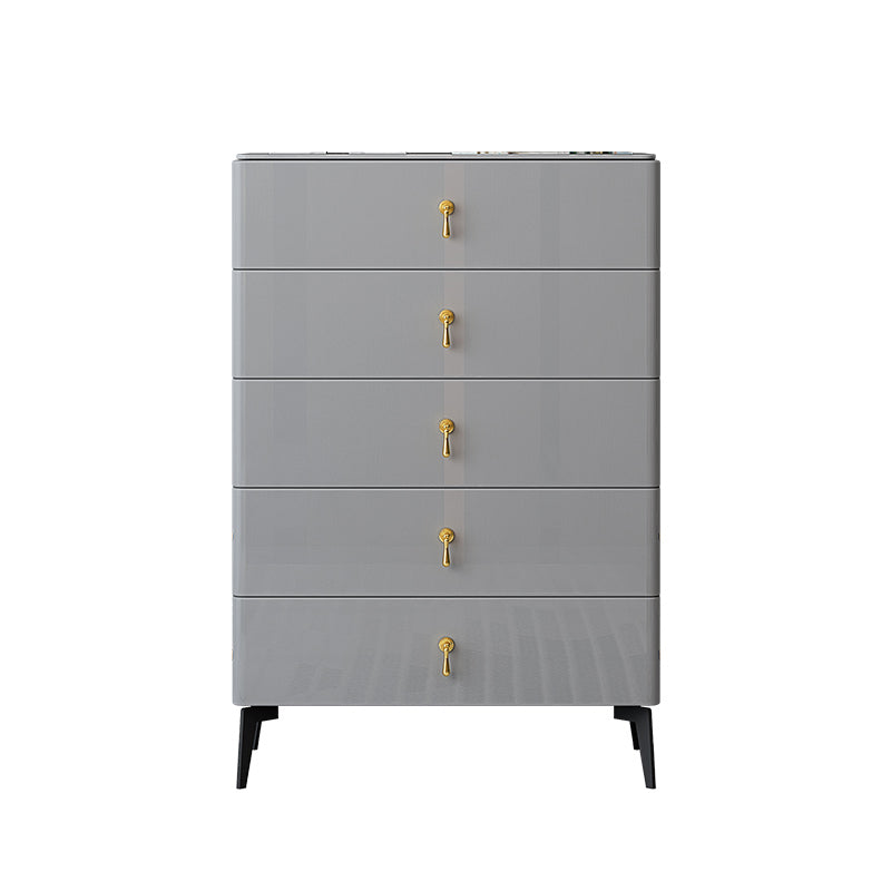 Contemporary 34.65'"/41.73" Tall Wooden Chest, Rectangle Accent Chest with Drawers Clearhalo 'Cabinets & Chests' 'cabinets_chests' 'furn' 'furn_cabinets_chests' 'Furniture' 'Living Room Furniture' 5769518