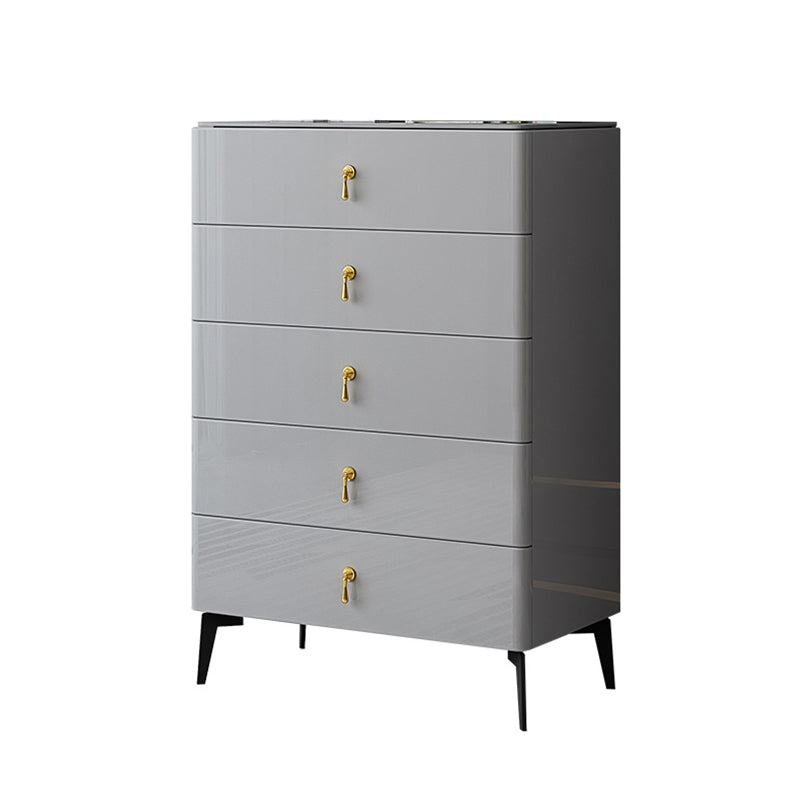 Contemporary 34.65'"/41.73" Tall Wooden Chest, Rectangle Accent Chest with Drawers Clearhalo 'Cabinets & Chests' 'cabinets_chests' 'furn' 'furn_cabinets_chests' 'Furniture' 'Living Room Furniture' 5769523