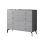 Contemporary 34.65'"/41.73" Tall Wooden Chest, Rectangle Accent Chest with Drawers Clearhalo 'Cabinets & Chests' 'cabinets_chests' 'furn' 'furn_cabinets_chests' 'Furniture' 'Living Room Furniture' 5769524