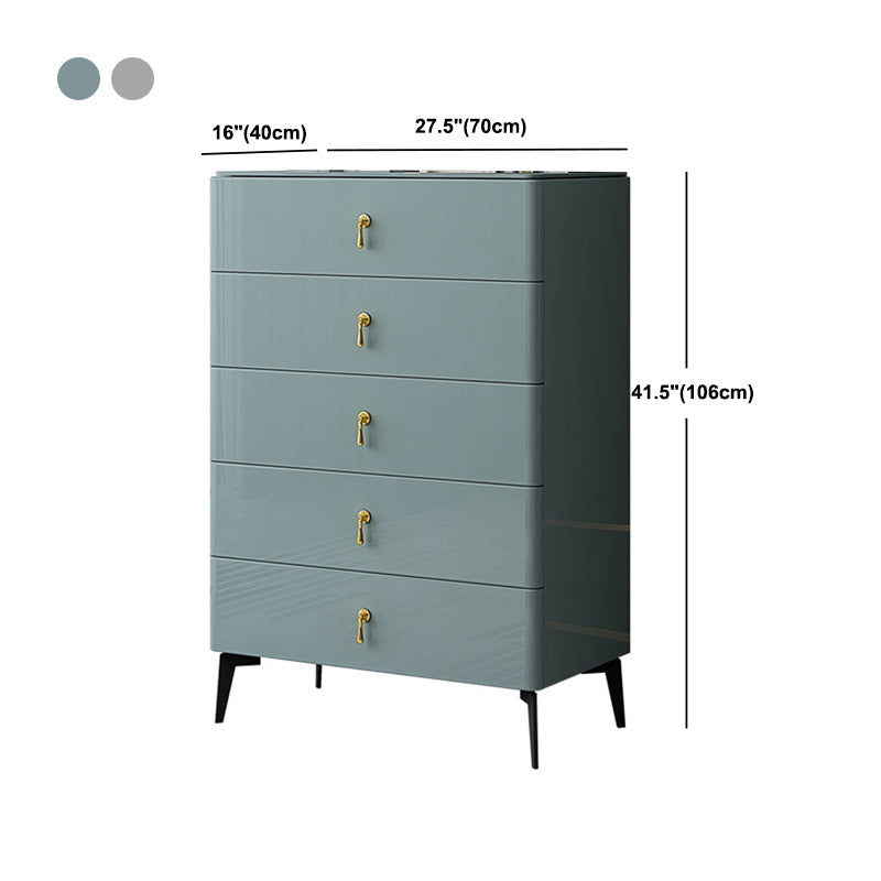 Contemporary 34.65'"/41.73" Tall Wooden Chest, Rectangle Accent Chest with Drawers Clearhalo 'Cabinets & Chests' 'cabinets_chests' 'furn' 'furn_cabinets_chests' 'Furniture' 'Living Room Furniture' 5769529