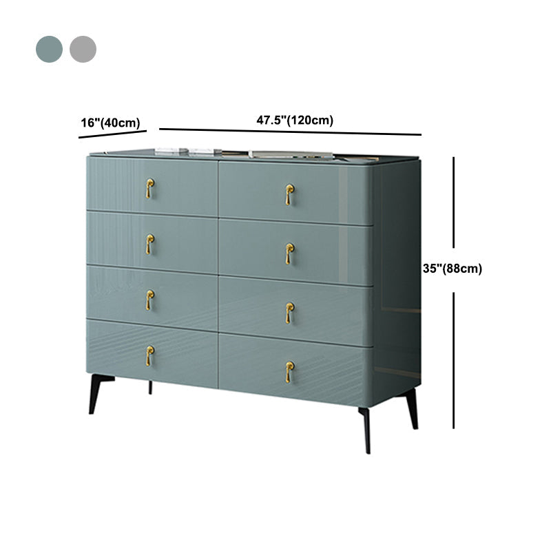 Contemporary 34.65'"/41.73" Tall Wooden Chest, Rectangle Accent Chest with Drawers Clearhalo 'Cabinets & Chests' 'cabinets_chests' 'furn' 'furn_cabinets_chests' 'Furniture' 'Living Room Furniture' 5769530
