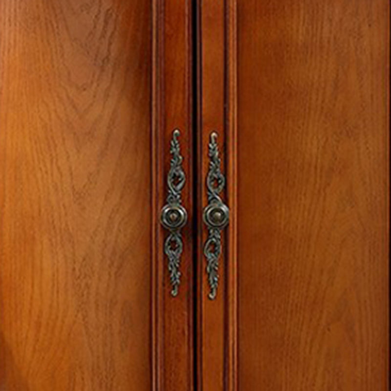 38.58"/47.24" Tall Brown Corner Cabinet , Wooden Storage Cabinet Clearhalo 'Cabinets & Chests' 'cabinets_chests' 'furn' 'furn_cabinets_chests' 'Furniture' 'Living Room Furniture' 5769546