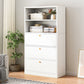 13.77" Wide Modern Wood Accent Chest with Drawers and 1 Shelf