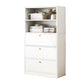 13.77" Wide Modern Wood Accent Chest with Drawers and 1 Shelf
