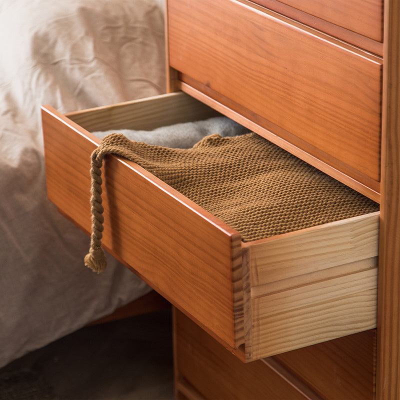 引き出し付き長方形の松のアクセントチェストモダンな胸27.56 "l