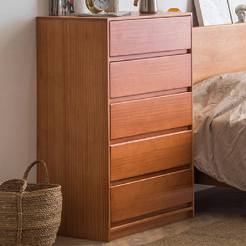 引き出し付き長方形の松のアクセントチェストモダンな胸27.56 "l