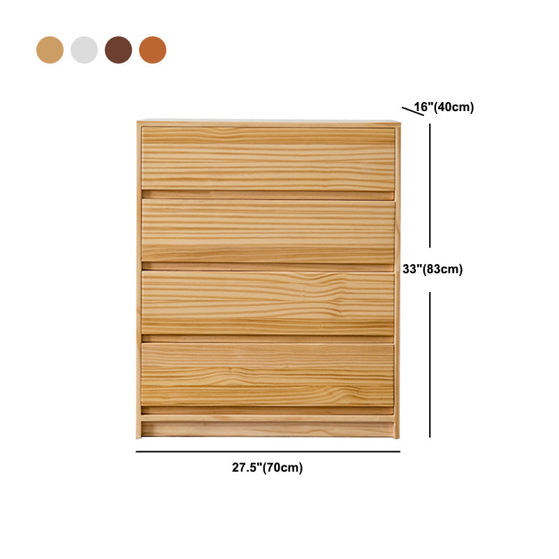 引き出し付き長方形の松のアクセントチェストモダンな胸27.56 "l