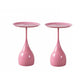 23.6 inch Tall Metal Side Table Minimalist Pedestal End Table Pink 2 Clearhalo 'Coffee & Accent Tables' 'End & Side Tables' 'end_side_tables' 'furn' 'furn_end_side_tables' 'Furniture' 'Living Room Furniture' 5769686