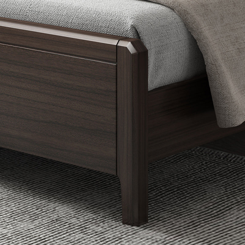 Cadre de lit de noyer en bois du milieu du siècle 85 pouces D Cadre de lit en marron