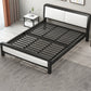 Modern Iron Wire-Grid Bed Frame 36.6" H Black & White Panel Bed with Headboard Black Single Bed Clearhalo 'Bedroom Furniture' 'Beds' 'furn' 'furn_beds' 'Furniture' 5769822