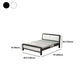 Modern Iron Wire-Grid Bed Frame 36.6" H Black & White Panel Bed with Headboard Clearhalo 'Bedroom Furniture' 'Beds' 'furn' 'furn_beds' 'Furniture' 5769839