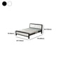 Modern Iron Wire-Grid Bed Frame 36.6" H Black & White Panel Bed with Headboard Clearhalo 'Bedroom Furniture' 'Beds' 'furn' 'furn_beds' 'Furniture' 5769841
