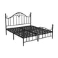 Contemporary Wire-Grid Open-Frame Bed with Metal Arched Headboard